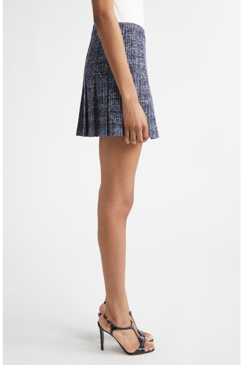 Carter Pleated Miniskirt, Alternate, color, DARK INDIGO