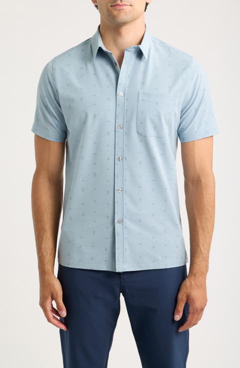 Short Sleeve Bridge Button-Up Shirt