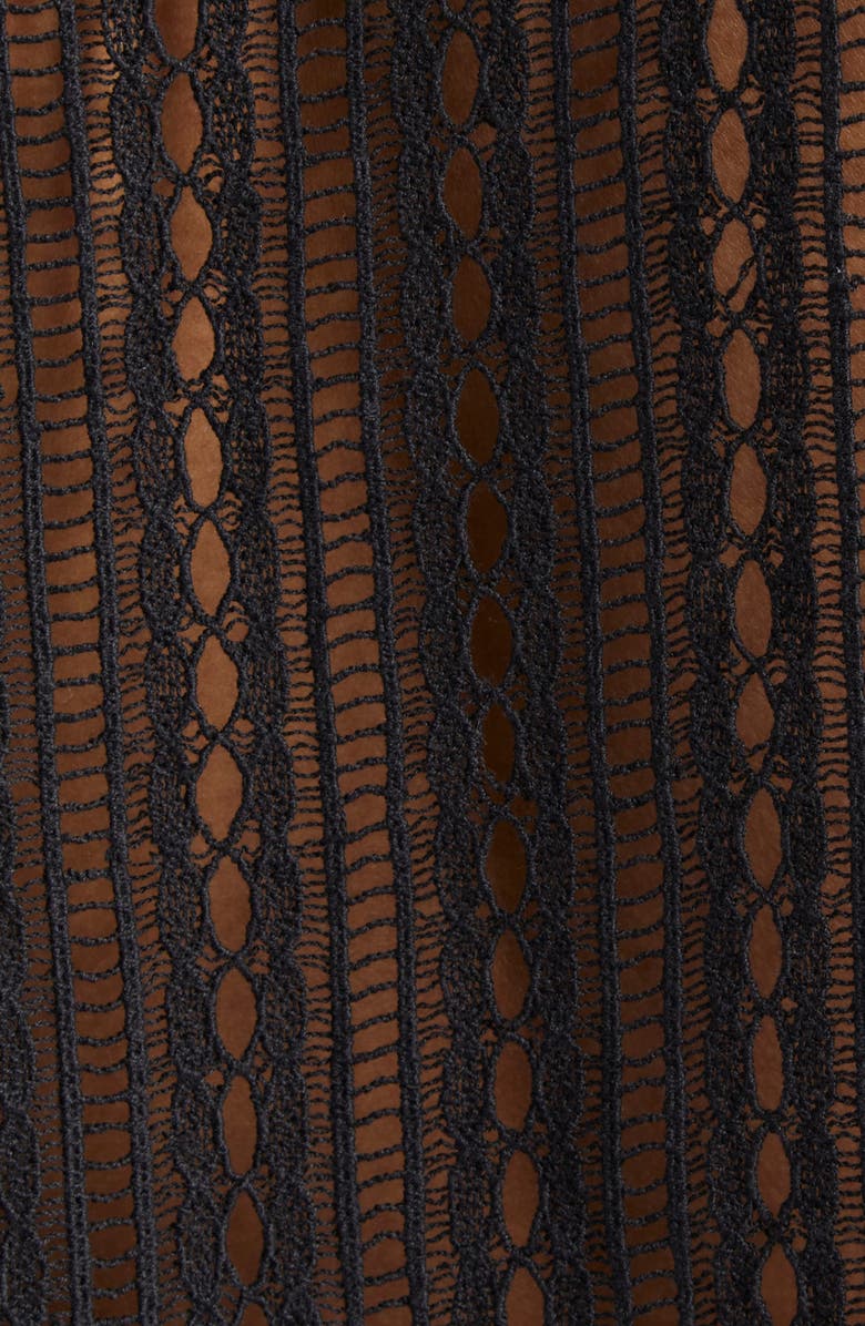 Bode Meandering Lace Button-Up Shirt, Alternate, color, 