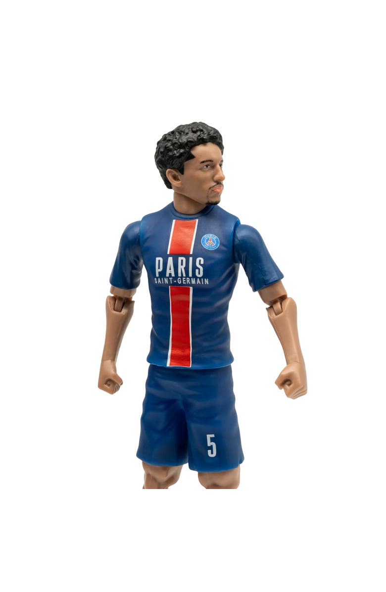 Banbo Toys Sockers Paris Saint-Germain Marcos "Marquinhos" Aoas Correa 8" Soccer Action Figure, Alternate, color, Blue