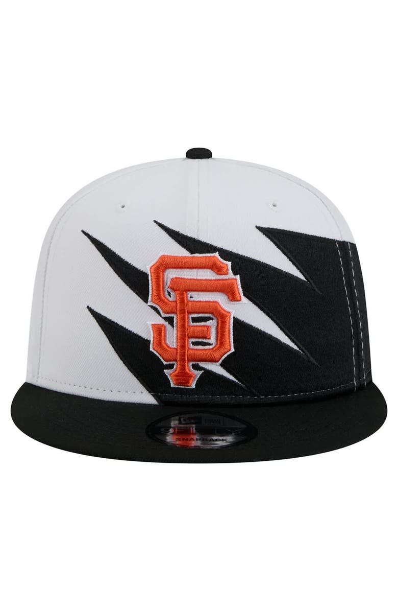 New Era Men's New Era Black/White San Francisco Giants Jagged 9FIFTY Snapback Hat, Alternate, color, Black