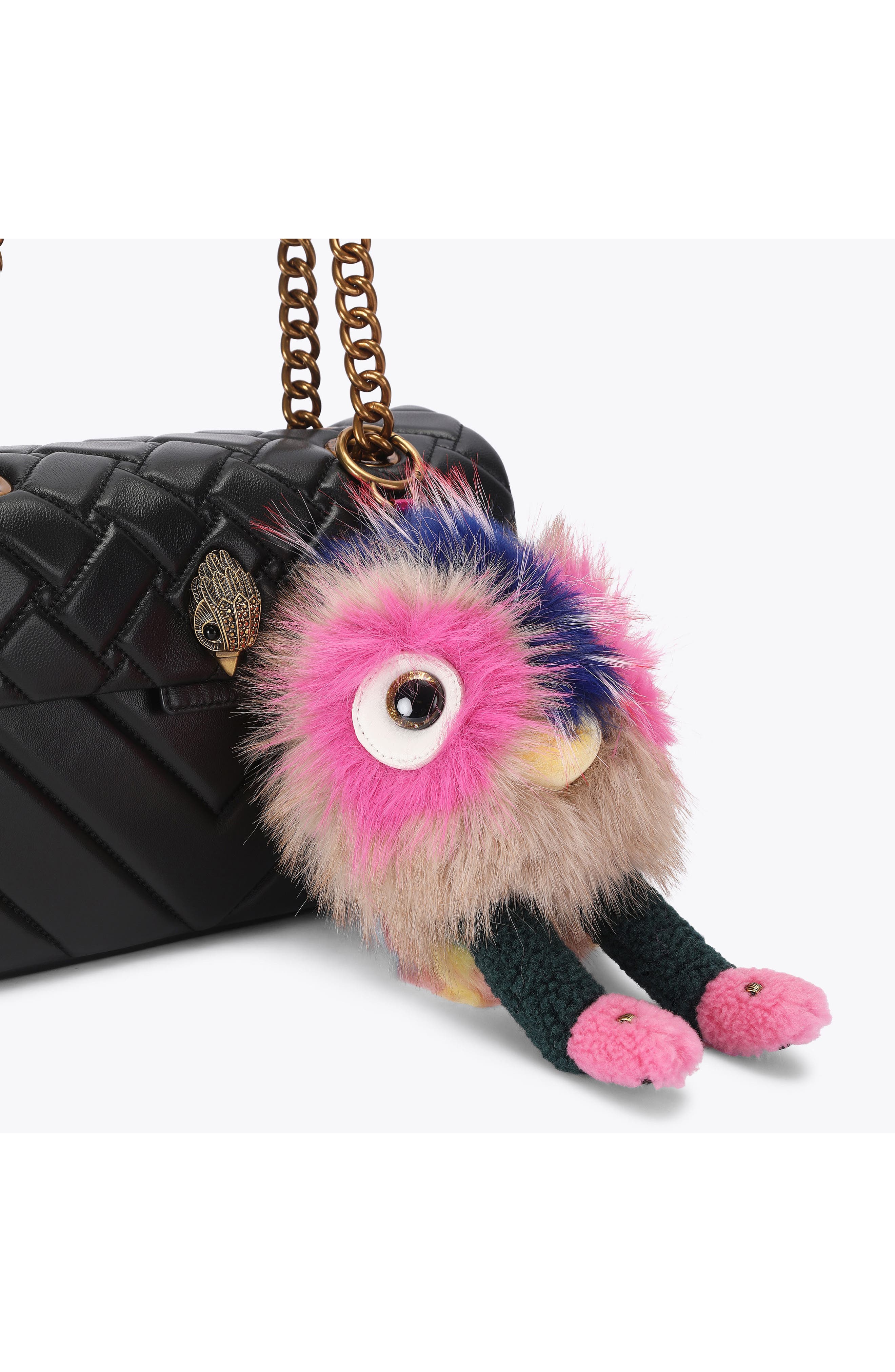 Mascot Faux Fur Pom Pom Bag Charm, Alternate, color, OPEN MISCELLANEOUS