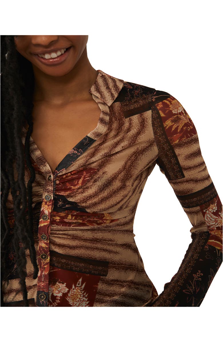 Free People Lucky Shirtee Floral Button-Up Shirt, Alternate, color,