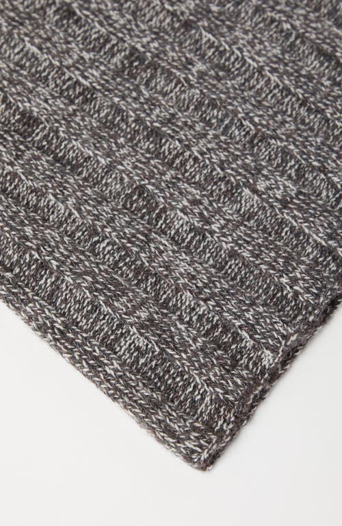 Brunello Cucinelli Cashmere Knit Scarf In Gray