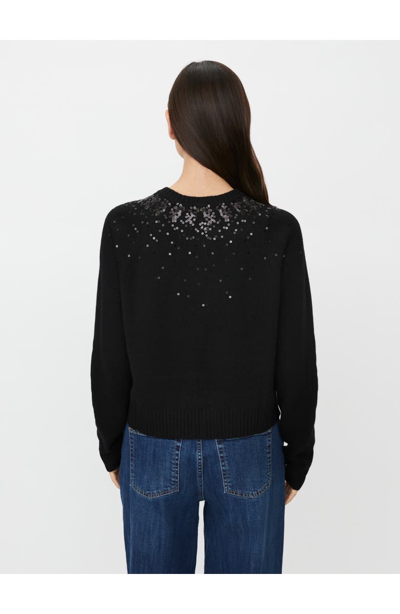 Masai Copenhagen Malitana Sequined Button Front Cardigan, Alternate, color, Black