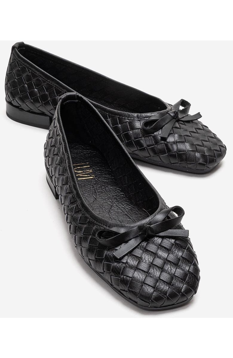 Forever & Always Shoes Garen Leather Ballet Flat, Main, color, Black