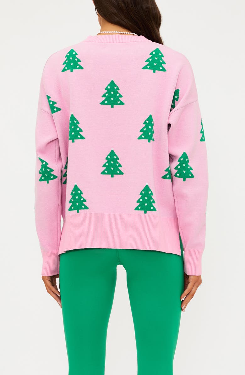 Beach Riot Callie Christmas Tree Sweater, Alternate, color, Pink