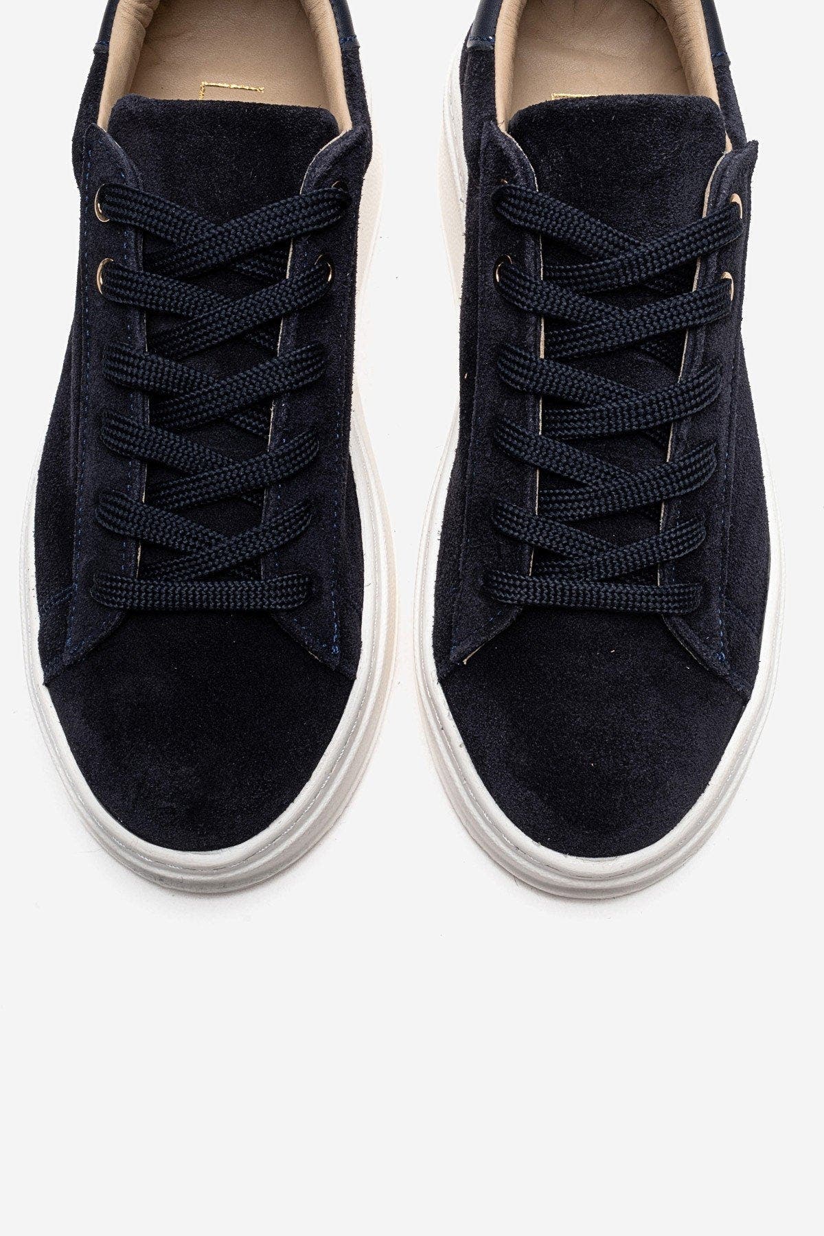 Paloma Leather Sneaker, Alternate, color, Navy Suede