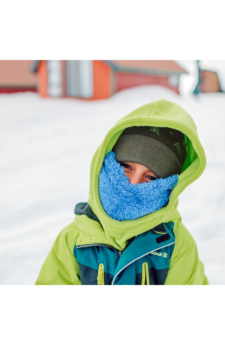 Turtle Fur Kids Fleece Everyday Overhood, Alternate, color, Bright Lime