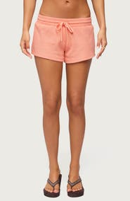EDIKTED Baila Waffle Knit Drawstring Shorts