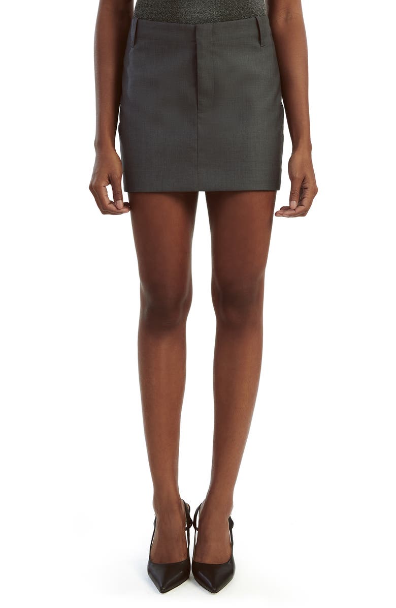 Bardot Maika Miniskirt, Main, color, Dark Grey