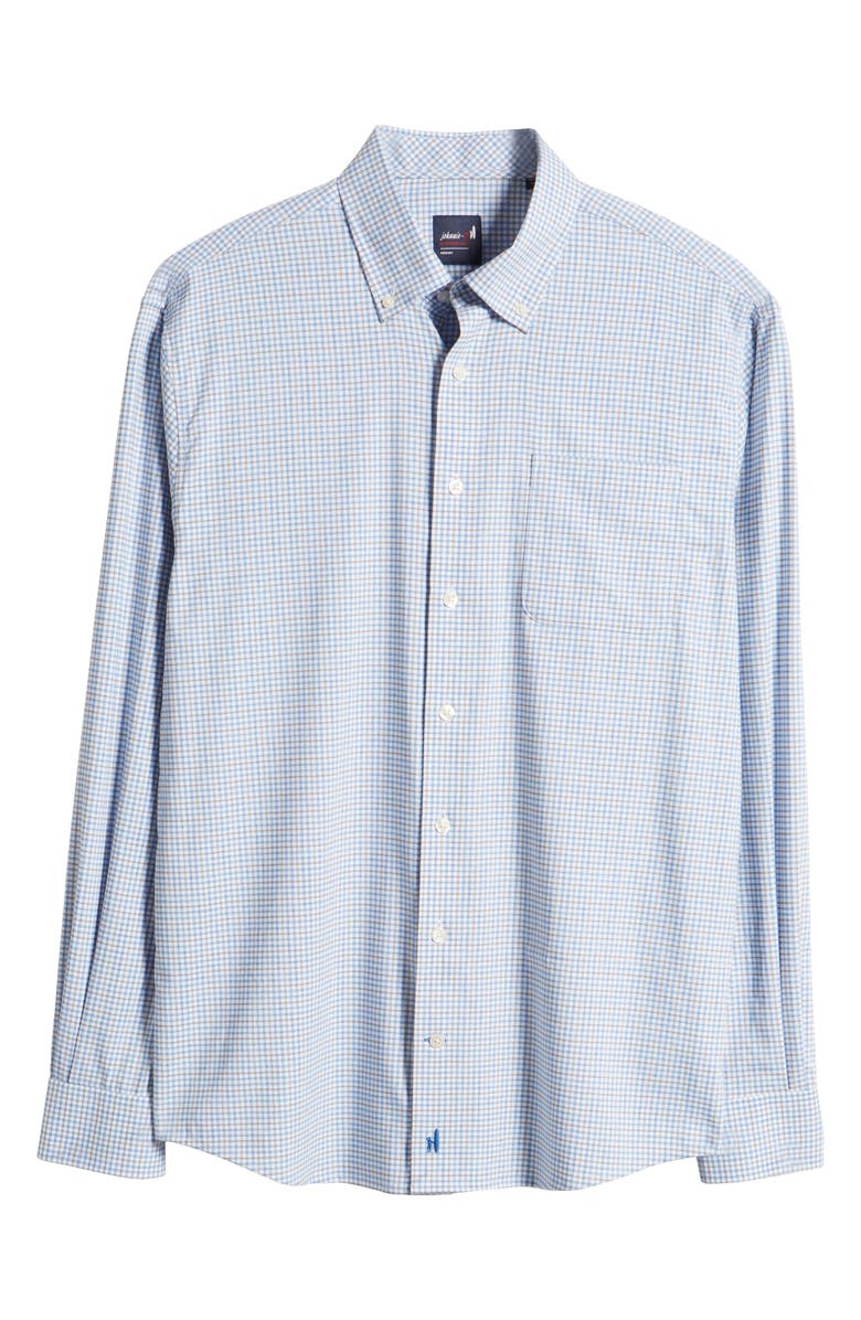 johnnie-O Shay Microcheck Performance Button-Down Shirt, Main, color, 