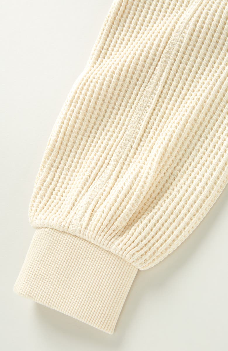 Treasure & Bond Kids' Cozy Waffle Sweatshirt, Alternate, color, Beige Angora