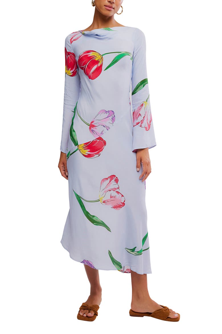 Zadie Tulip Print Long Sleeve Maxi Dress (Women) | Nordstrom