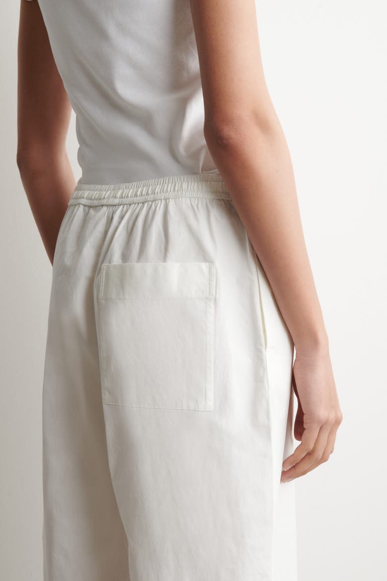 Cotton Straight-leg Drawstring Pants, Alternate, color, WHITE