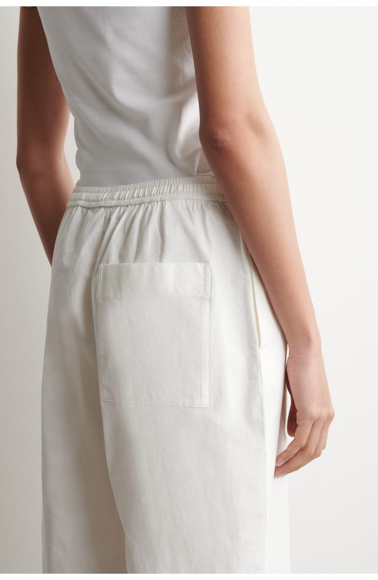 COS Cotton Straight-leg Drawstring Trousers, Alternate, color, White