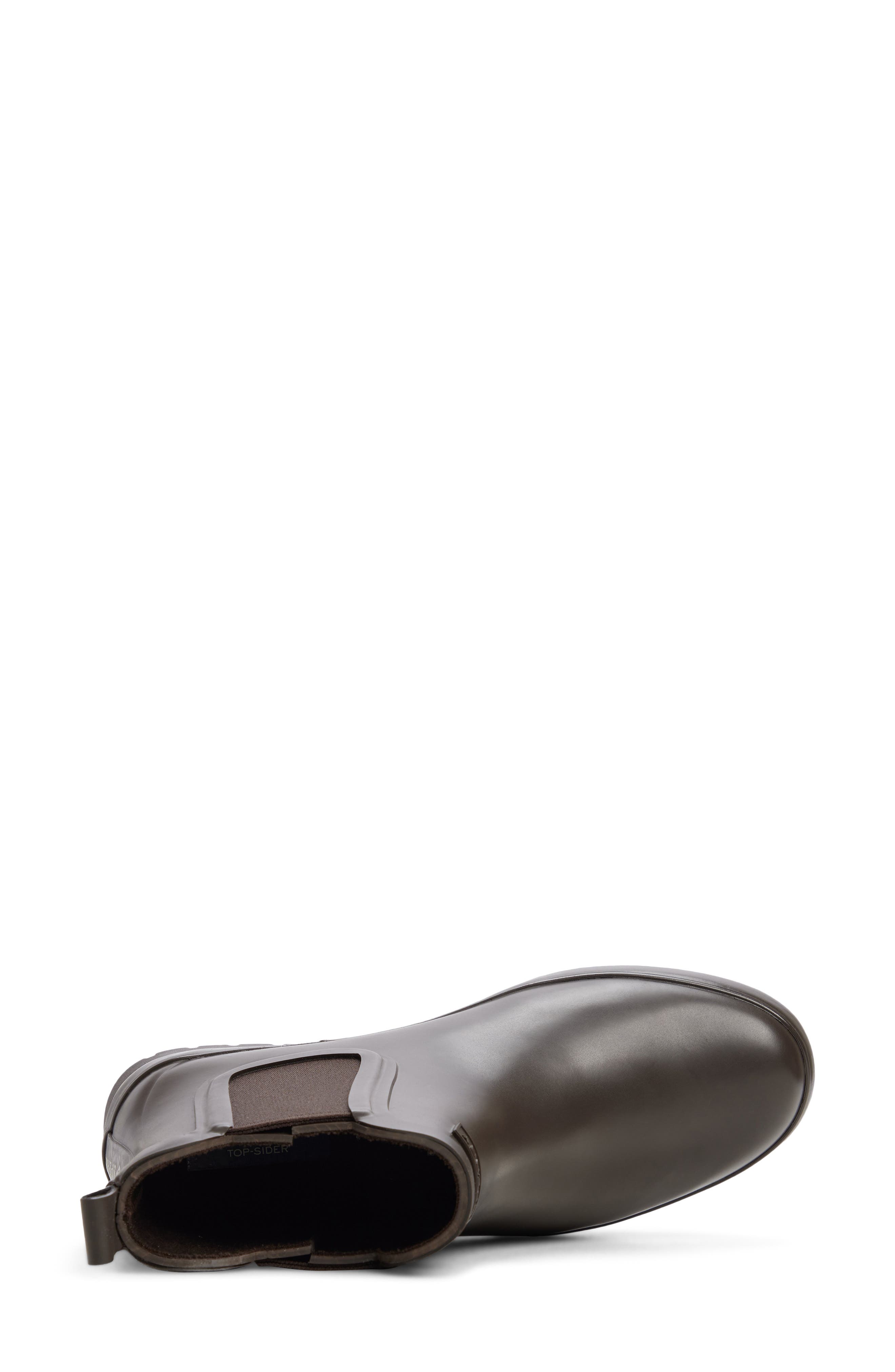 Drizzle Waterproof Chelsea Rain Boot, Alternate, color, DARK BROWN
