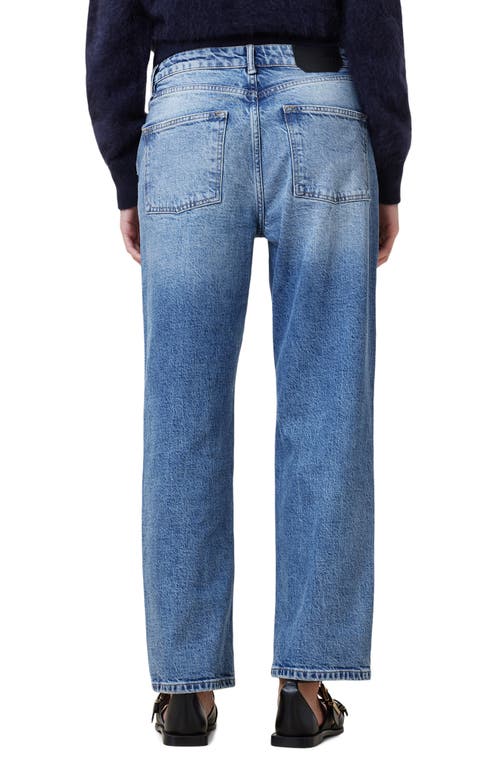 Allsaints Ida High Rise Straight Jeans In Mid Indigo In Mid Indigo