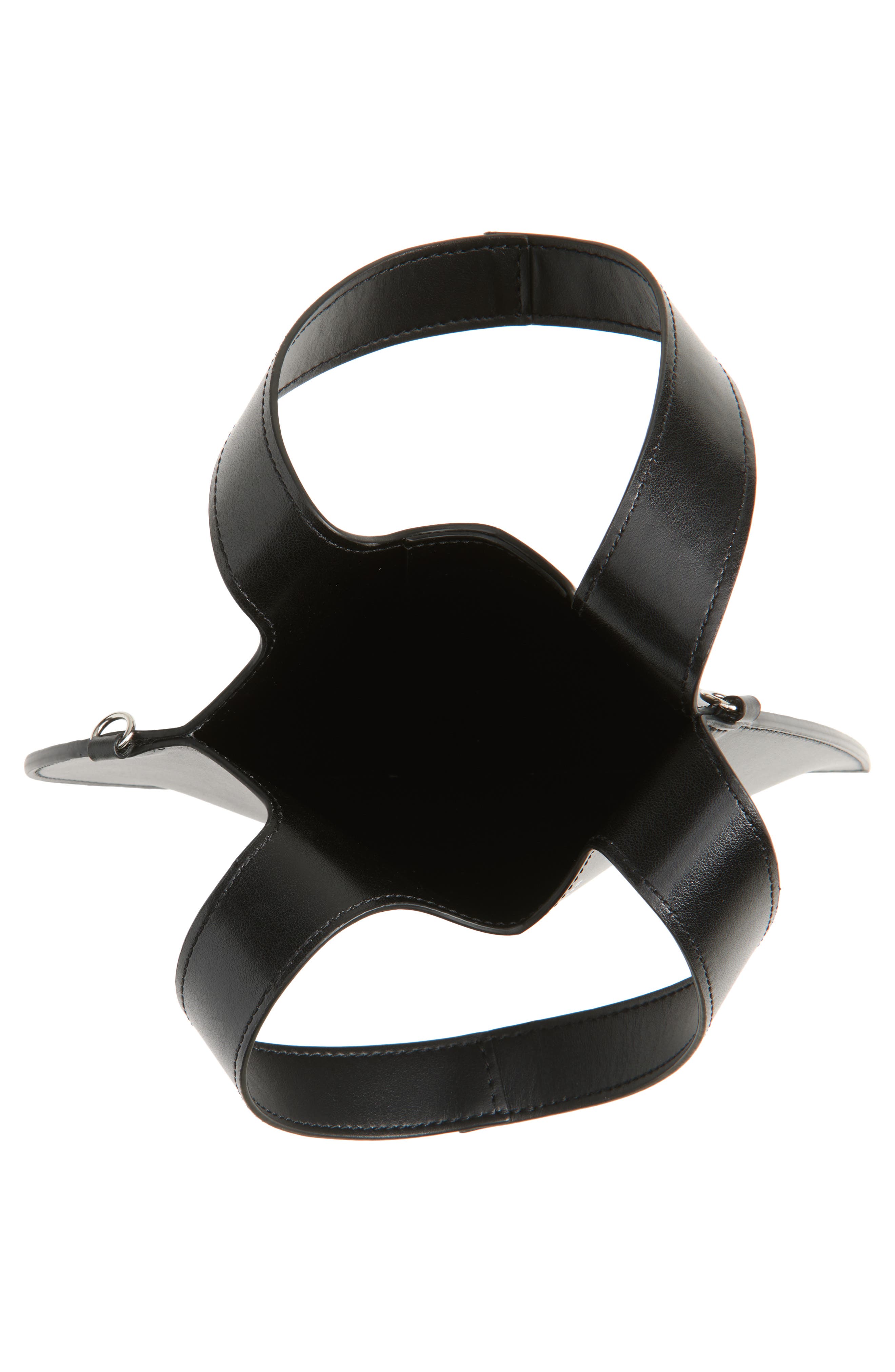 Coperni Mini Heart Leather Belt Bag, Alternate, color, Black