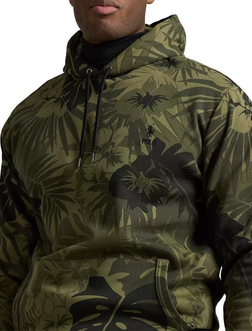 Polo Ralph Lauren Big & Tall Palm-camo Double-knit Hoodie In Palm Cove Camo