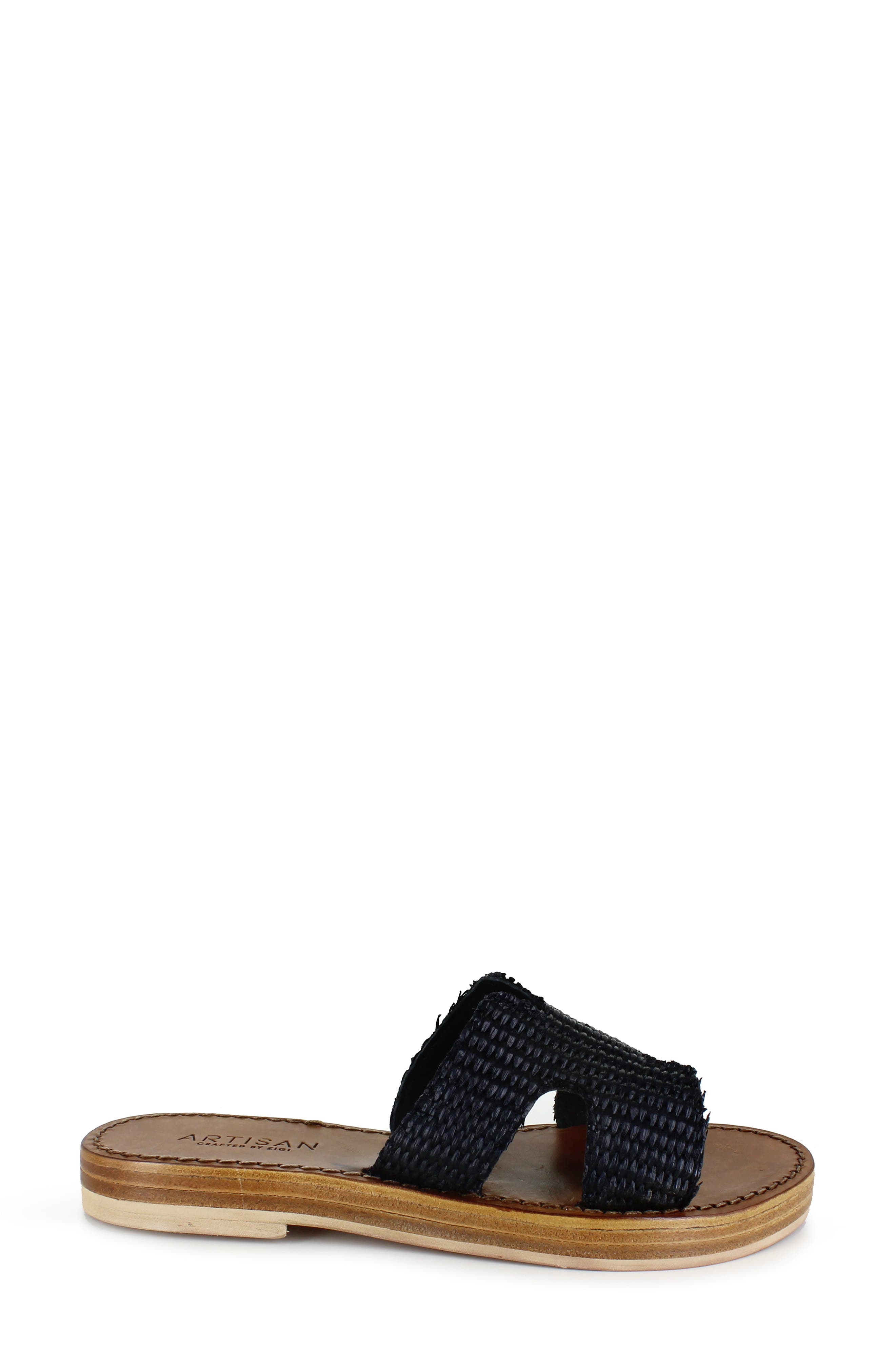 Artisan Crafted By Zigi Kolinna Slide Sandal, Alternate, color, Black