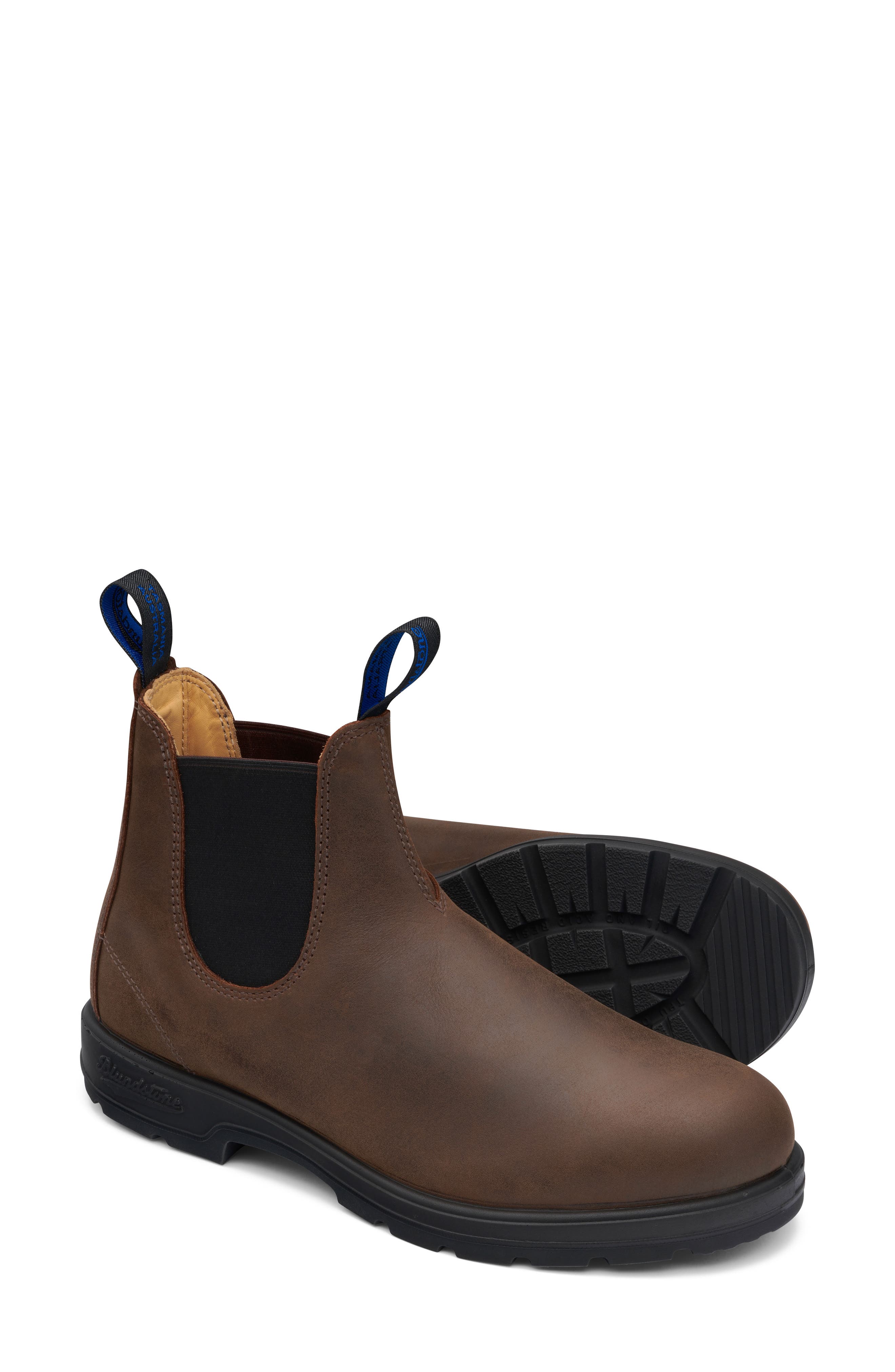 Thermal Waterproof Genuine Shearling Lined Chelsea Boot, Alternate, color, ANTIQUE BROWN