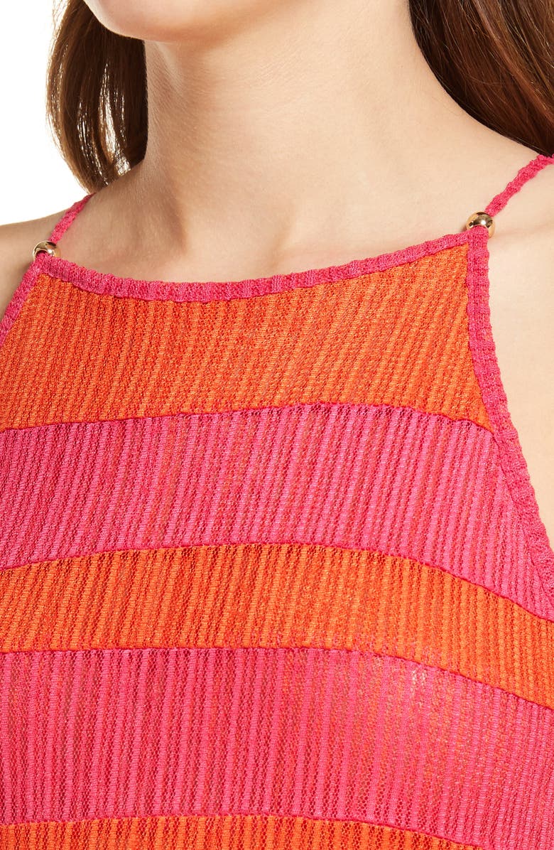 Amy Lynn Mesh Knit Minidress, Alternate, color, Red