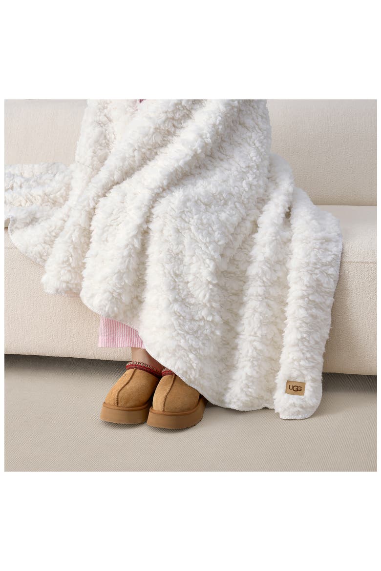 Shira Fleece Throw Blanket, Alternate, color, SNOW