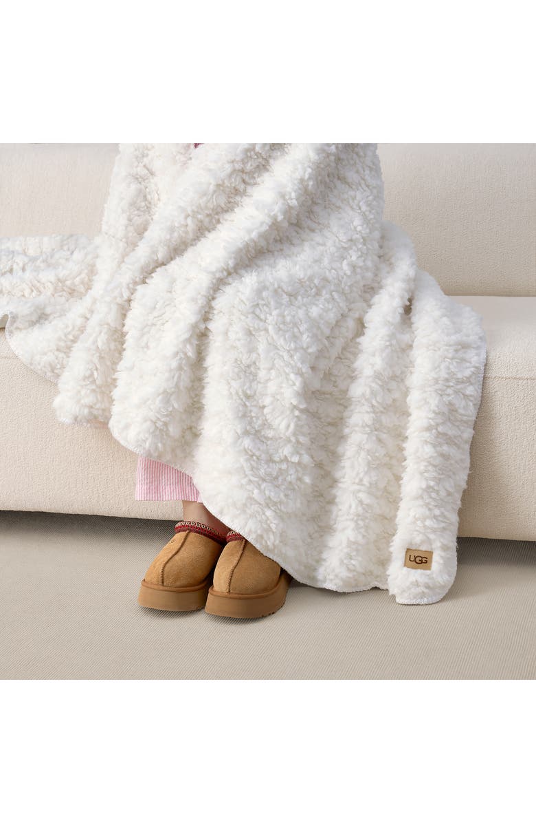 UGG<sup>®</sup> Shira Fleece Throw Blanket, Alternate, color, Snow