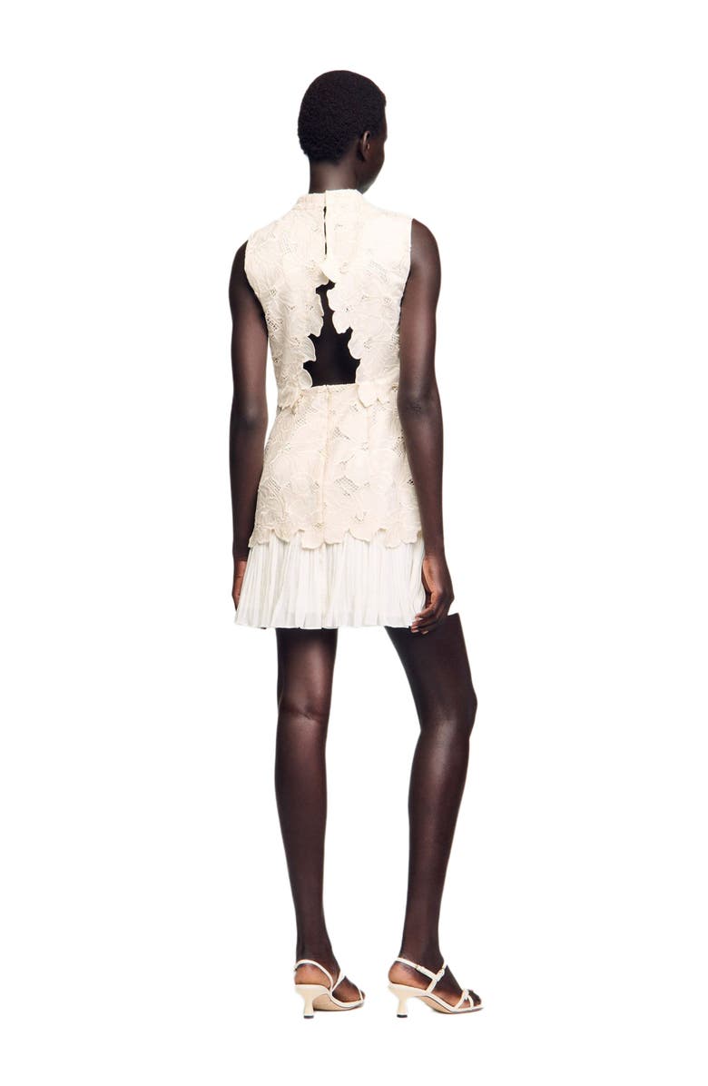 SANDRO Short guipure dress, Alternate, color, 