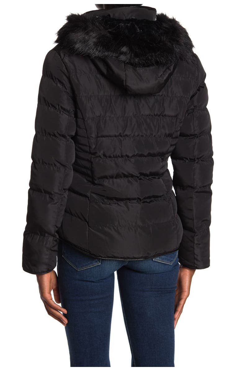 Marc New York Faux Fur Lined Hood Zip Front Puffer Jacket, Alternate, color, 