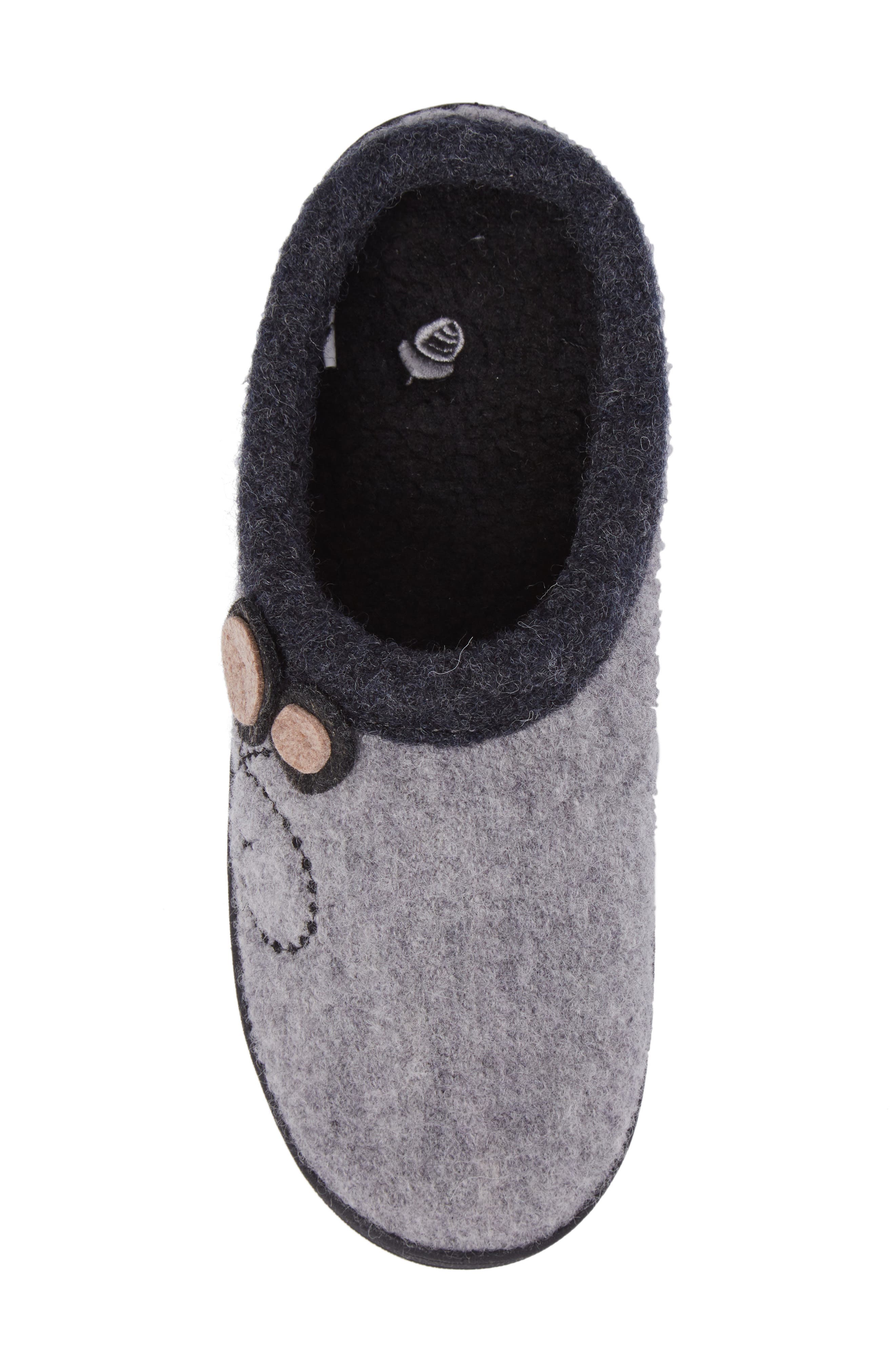 Acorn Dara Wool Blend Slipper, Alternate, color, Light Grey Button