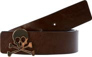 Scalpers Spring Skull Leather Belt