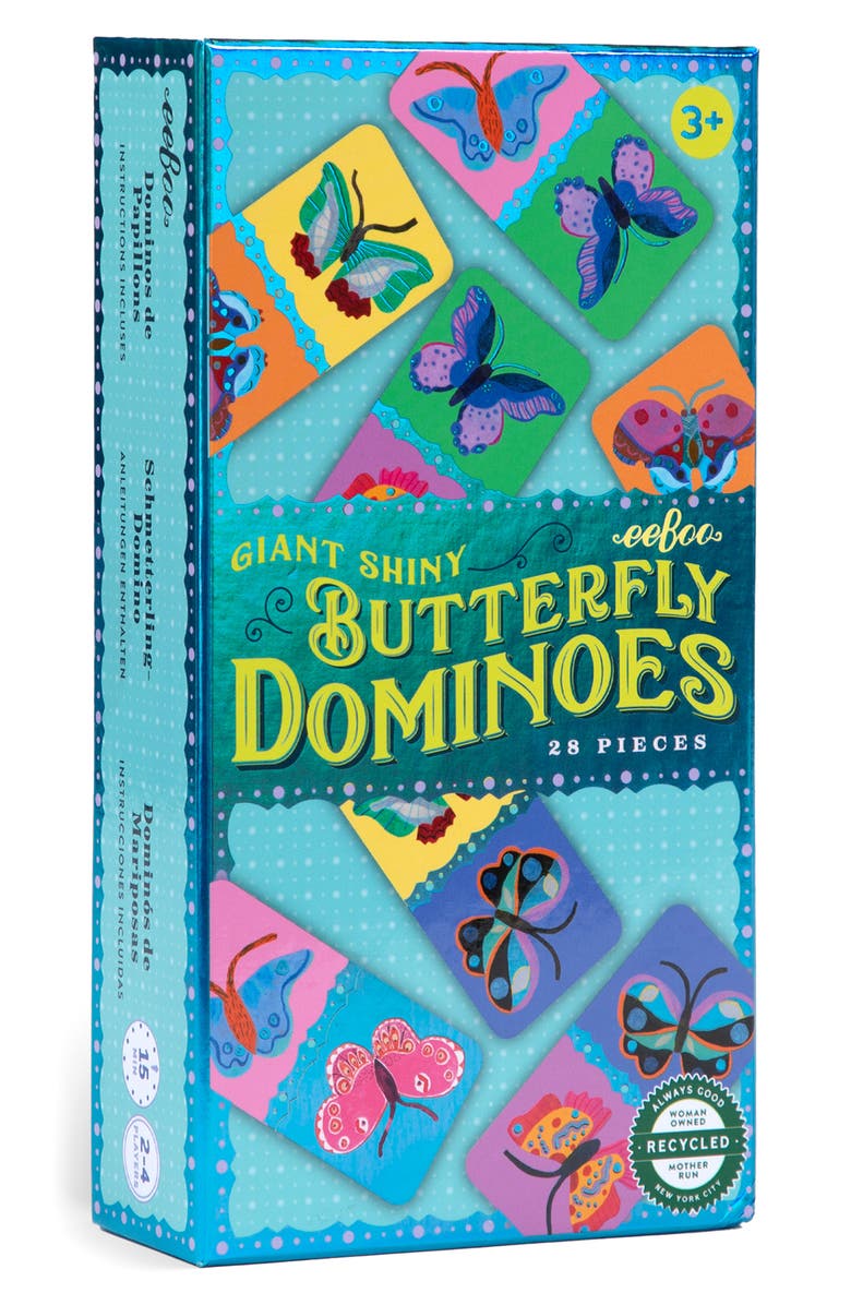 eeBoo Shiny Butterfly Dominoes, Main, color, Multi