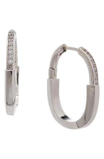 Cubic Zirconia Hoop Earrings