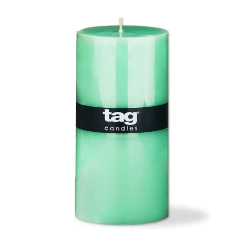 Color Studio Seafoam Pillar Candle Smokeless 85 Hour Burn