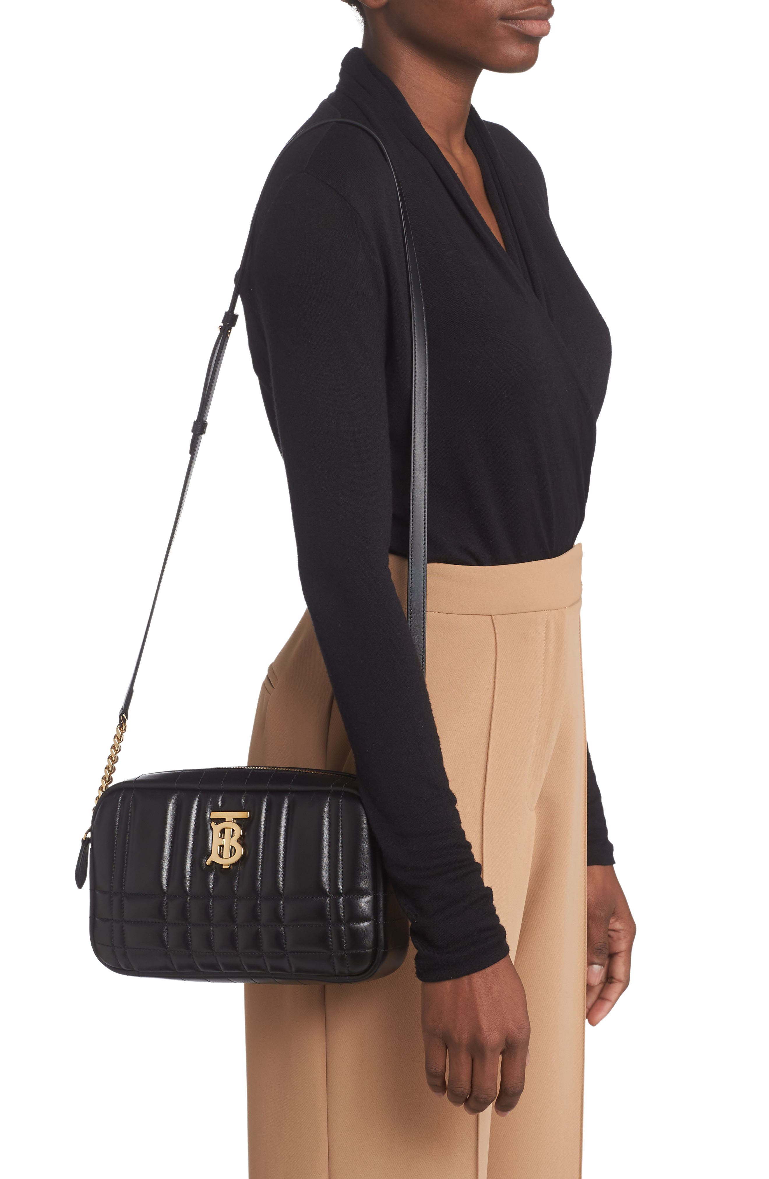 Burberry Small Lola Quilted Leather Camera Bag, Alternate, color, 