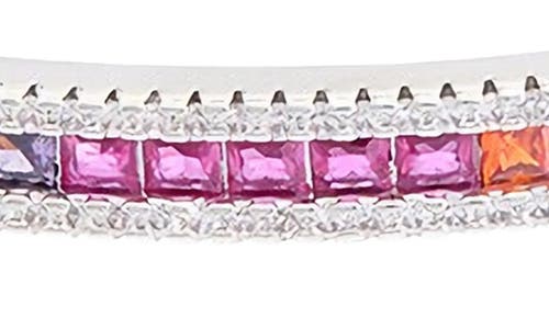 Juvell Rainbow Cubic Zirconia Tennis Bracelet In Brown