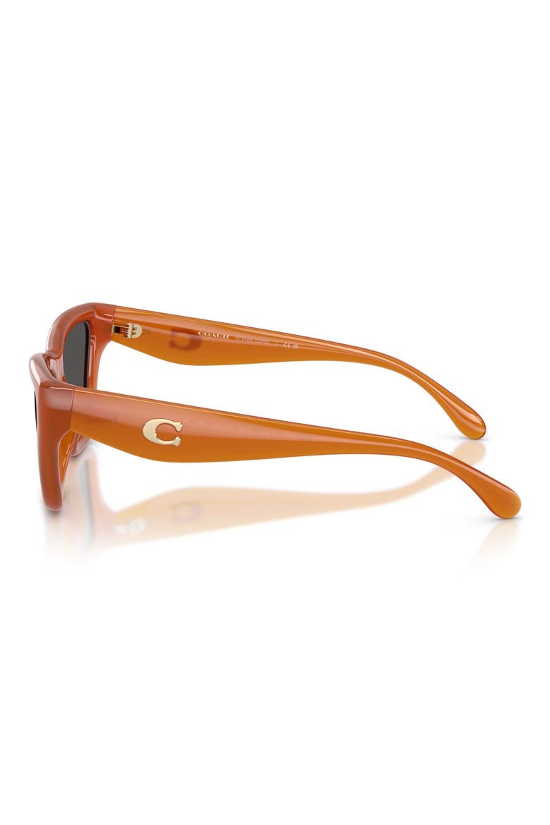 56mm Cat Eye Sunglasses, Alternate, color, MILKY AMBER / WINE SOLID