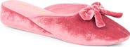 patricia green Velvet Bow Wedge Slipper