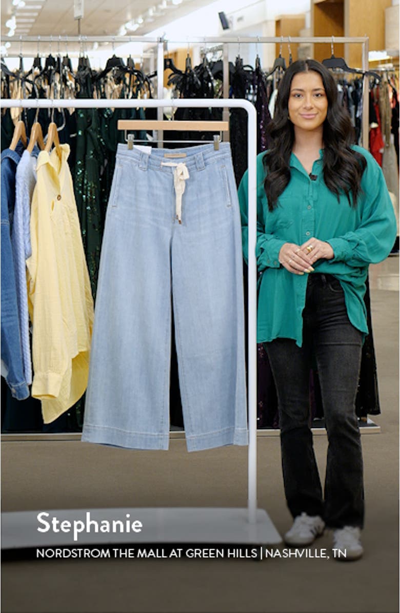 The Addison High Waist Ankle Wide Leg Trouser Jeans, sales video thumbnail