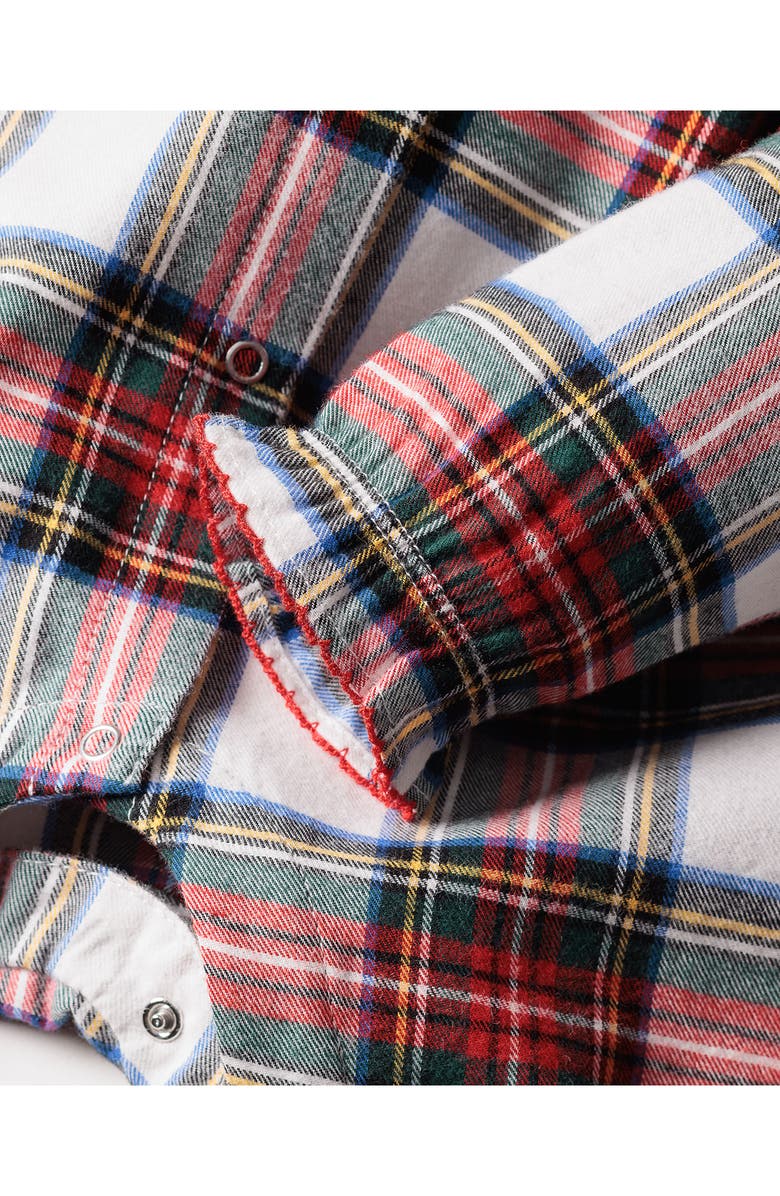 Petite Plume Balmoral Tartan Madeline One-Piece Pajamas, Alternate, color, 