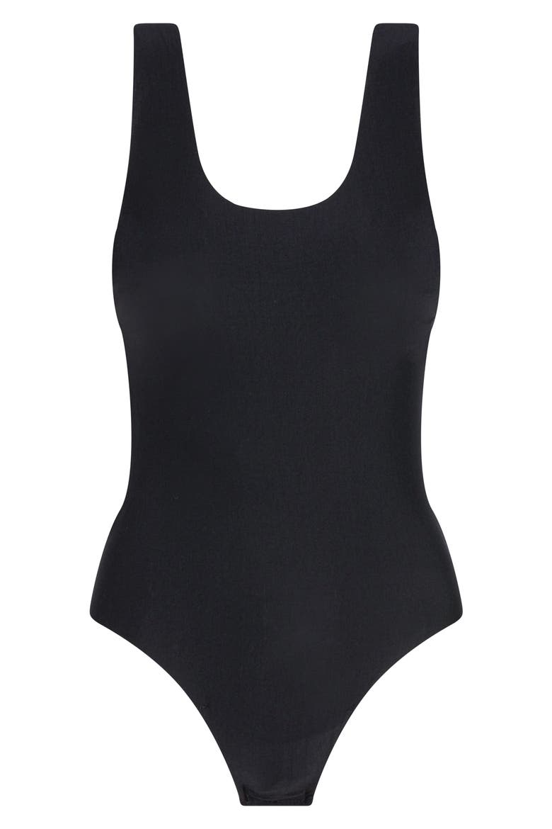 Butter Thong Bodysuit, Alternate, color, BLACK