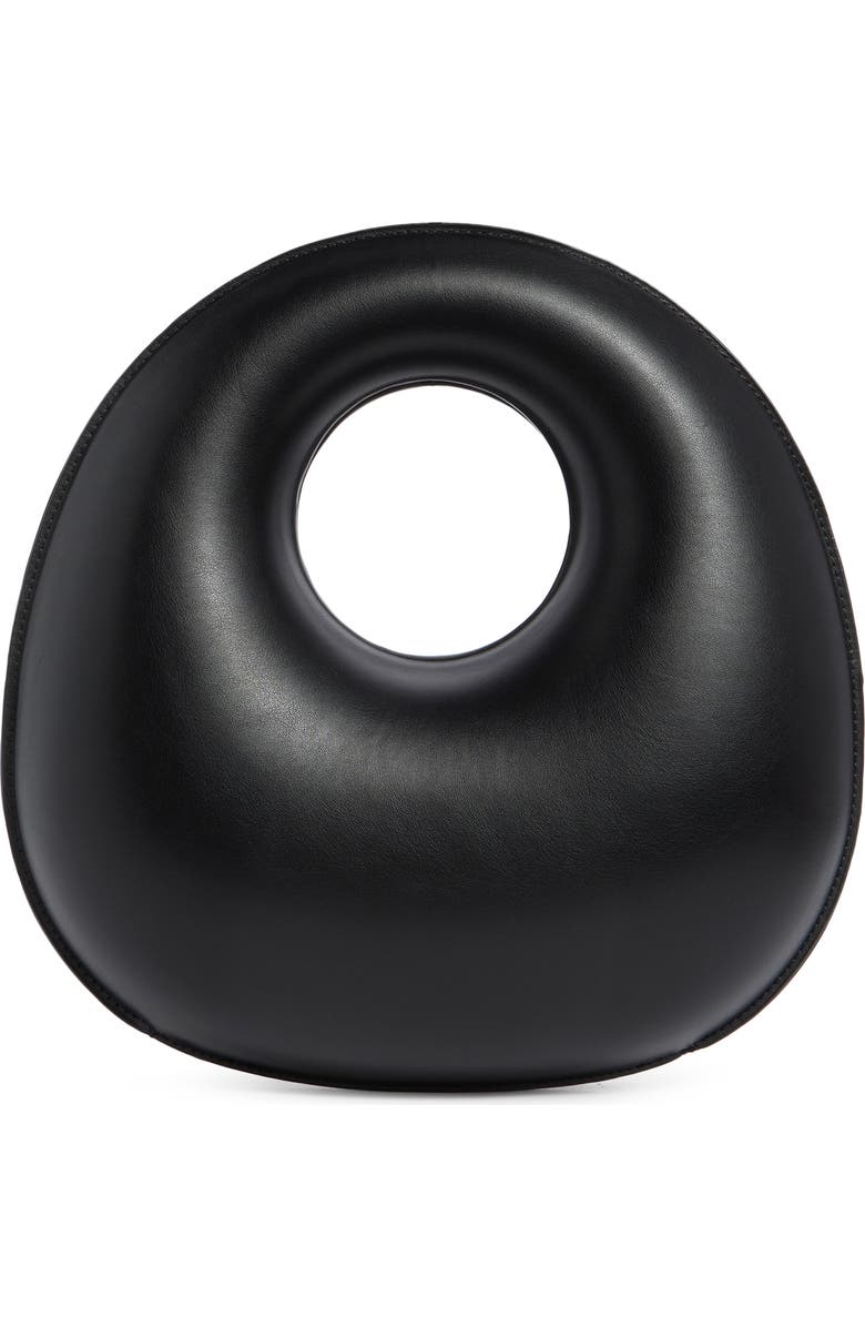 BCBG Circle Handle Molded Hobo Bag, Main, color, Black