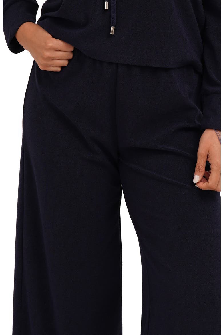 Towel Terry Wide Leg Pants, Alternate, color, ECLIPSE
