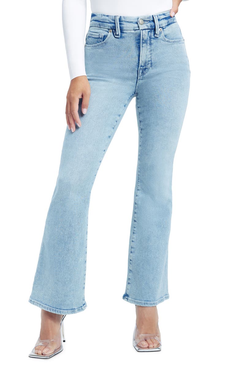 Good American Good Legs Flare Jeans, Main, color,