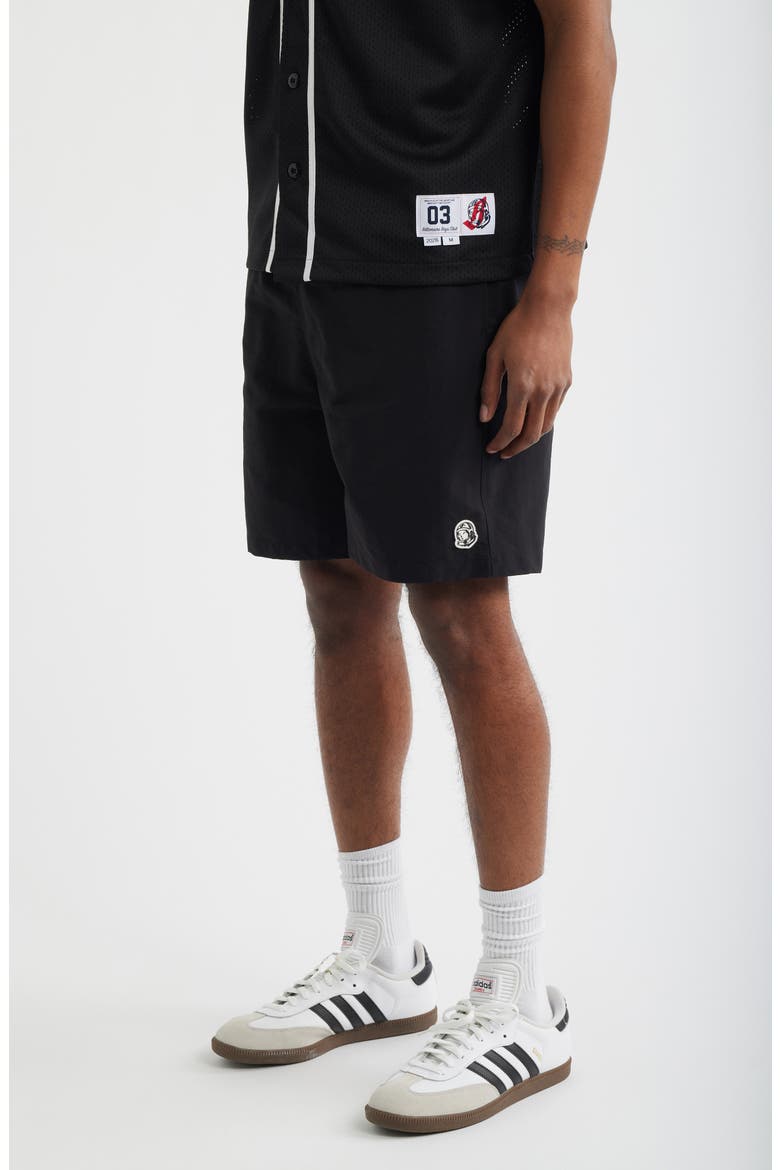 Shibuya Nylon Drawstring Shorts, Alternate, color, BLACK