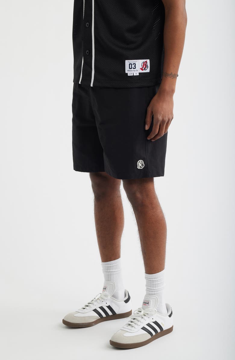 Billionaire Boys Club Shibuya Nylon Drawstring Shorts, Alternate, color, Black