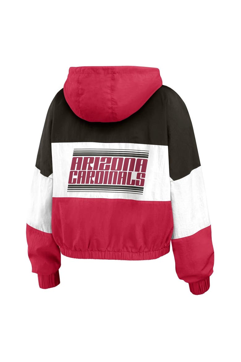 Women's WEAR by Erin Andrews  Cardinal Arizona Cardinals Color Block Full-Zip Windbreaker Jacket, Alternate, color, Cardinal