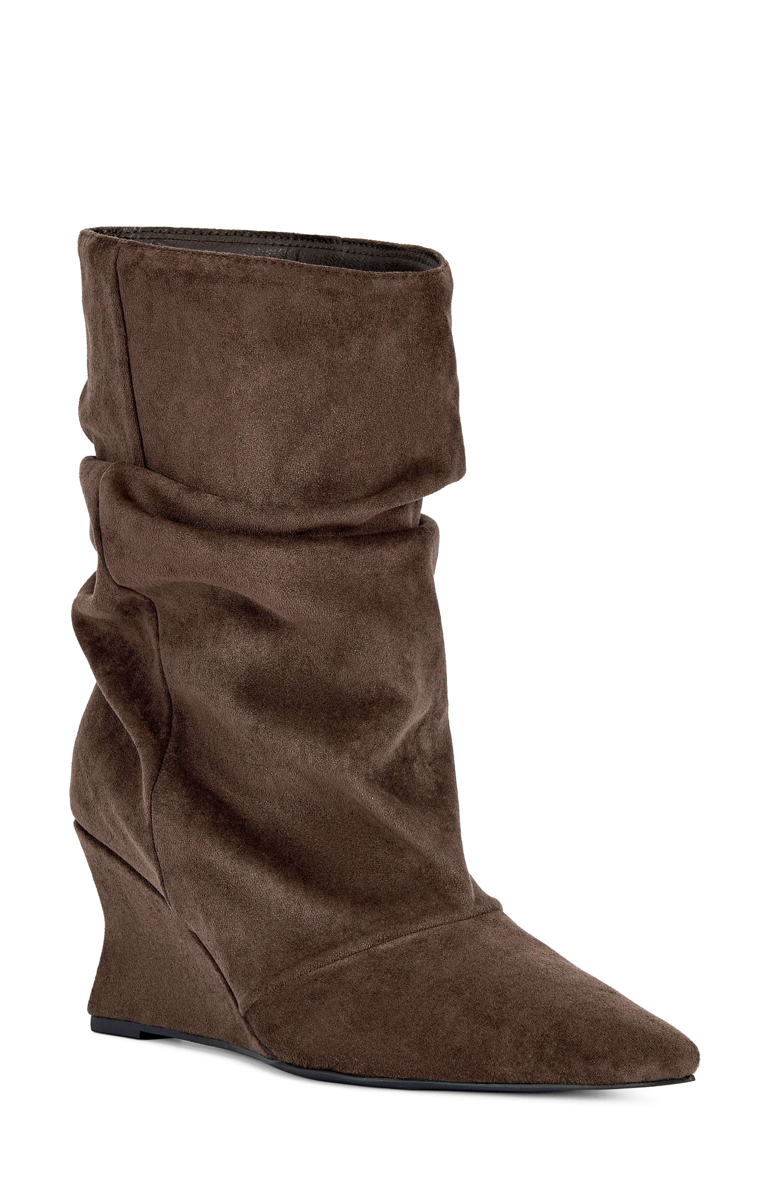 Alissa Slouchy Wedge Bootie, Main, color, CHOCOLATE